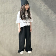 Load image into Gallery viewer, 237PCW- Spring and summer children's three-dimensional edge knitted casual parent-child wide pants