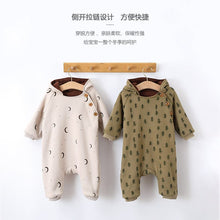 Load image into Gallery viewer, D23335LS-Baby outdoor hooded fleece jumpsuit