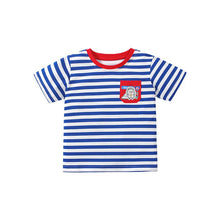 Load image into Gallery viewer, Q55091SE-Summer striped short-sleeved cotton top