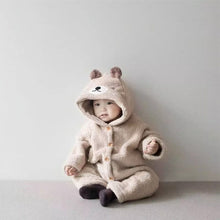 Load image into Gallery viewer, Y93116LS-Baby thick plush bear long fart clothes (pre-sale delivery in early December)