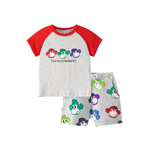 Load image into Gallery viewer, 4401HTG-malwee round neck casual short-sleeved pants children's suit