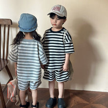 Load image into Gallery viewer, X85228TG- Striped boys and girls sports casual suit