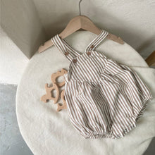 Load image into Gallery viewer, Y9245LS-Summer thick striped suspenders style bodysuit