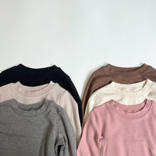 Load image into Gallery viewer, BB-2318PCW-Parent-child solid color round neck long-sleeved bottoming shirt