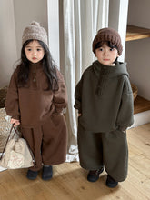 Load image into Gallery viewer, 25D02TG-冬季一體絨連帽加厚兩件套