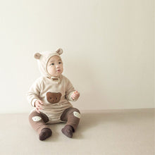 Load image into Gallery viewer, Y93129LS-Cute double-sided fleece bear baby clothes (pre-sale and delivery in early December)