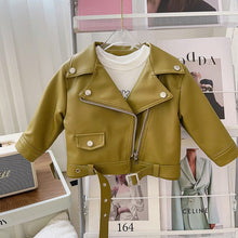 Load image into Gallery viewer, SRQ315SE- Korean Girls Leather Jacket Motorcycle Clothes