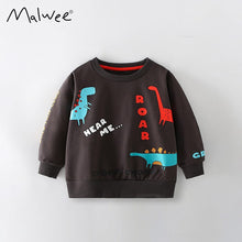 Load image into Gallery viewer, 8656SE-malwee autumn clothing European and American children's dinosaur print casual handsome boy tops