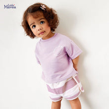 Load image into Gallery viewer, 22045TG-Summer short-sleeved cotton letter top + shorts set