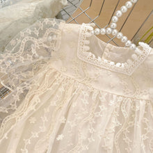 Load image into Gallery viewer, k2689LS-Sweet princess short-sleeved mesh baby jumpsuit