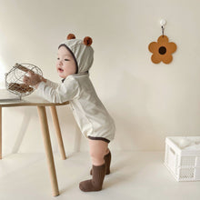 Load image into Gallery viewer, 71721LS-Autumn Korean version of the fun biscuit print bodysuit + hat