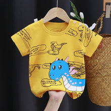 Load image into Gallery viewer, IDX40SE-Summer pure cotton round neck multi-image short-sleeved top