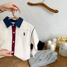 Load image into Gallery viewer, TC0806SE-Autumn boys and girls embroidered contrast color long-sleeved shirt