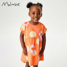Load image into Gallery viewer, 9313DS-malwee European and American girls round neck short sleeve dress princess dress