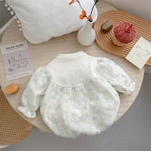 Load image into Gallery viewer, 2401456LS-Baby Spring Clothes Sunflower Short Romper