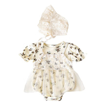 Load image into Gallery viewer, MDBRS2219DS-Summer floral mesh baby girl short-sleeved skirt