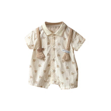 Load image into Gallery viewer, 2402667LS-Summer cotton shirt short-sleeved romper