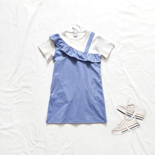 Load image into Gallery viewer, 23005PCW-Japanese style fake two-piece suspender dress parent-child outfit