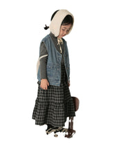 將圖片載入圖庫檢視器 BB2338PCW-秋冬韓系純色牛仔親子馬甲背心