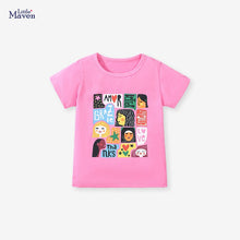 Load image into Gallery viewer, Z50042SE-Summer short-sleeved pure cotton oil painting style short-sleeved top