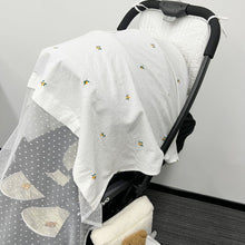 Load image into Gallery viewer, YT040AC-INS Children's stroller mosquito net cartoon embroidery bear rabbit tiger yarn cover free installation baby mesh mosquito cover