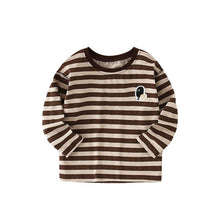 Load image into Gallery viewer, 8542SE-malwee autumn striped long-sleeved round neck bottoming shirt