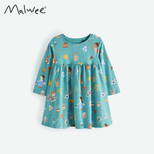Load image into Gallery viewer, 8928DS-malwee European and American long-sleeved children's casual dress