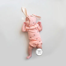 Load image into Gallery viewer, AL668183788117LS-Summer Bunny Shape Cherry Print Bodysuit + Hat