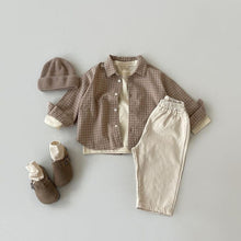 Load image into Gallery viewer, Y7303SE-Children's cotton plaid casual long-sleeved shirt