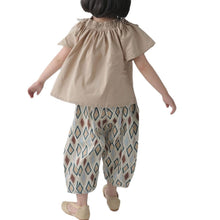 Load image into Gallery viewer, BB2415PA-Spring and summer girls diamond check pleated three-quarter bloomers