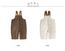 Load image into Gallery viewer, D25284LS-秋冬毛呢兔尾巴吊帶保暖長褲