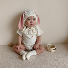 Load image into Gallery viewer, AL668183788117LS-Summer Bunny Shape Cherry Print Bodysuit + Hat