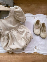 Load image into Gallery viewer, Y9326LS-Summer Woven Cotton Puff Sleeve Exquisite Embroidery Bodysuit