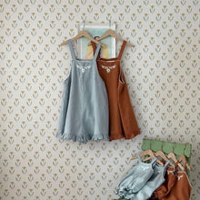 Load image into Gallery viewer, Y5408LS-Summer thin embroidered suspenders lace lotus leaf short skirt overalls