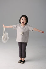 Load image into Gallery viewer, BB2426PCW-Summer short-sleeved T-shirt for boys and girls solid color basic round neck parent-child top