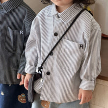 Load image into Gallery viewer, CC260843SE-春秋季純棉條紋長袖襯衫