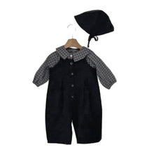 Load image into Gallery viewer, Y9622LS-春夏季嬰兒單排扣背帶長版連身爬服&兩件套&三件套