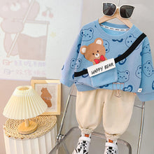 Load image into Gallery viewer, AC24CTG- Spring New Year Greetings Bear Long Sleeve Top + Pants Set