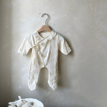 Load image into Gallery viewer, Y95129LS-春夏蕾絲長包腳連身衣&兔子耳朵帽&兩件套