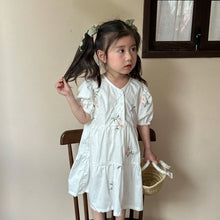 Load image into Gallery viewer, X85278DS-Summer embroidered cotton bubble short-sleeved dress