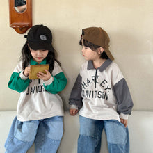 Load image into Gallery viewer, Q83126SE-Spring and Autumn Lapel Colorblock Long Sleeve Loose Top