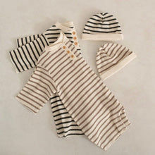Load image into Gallery viewer, Y9372LS-Spring waffle small stand collar long jumpsuit + hat set