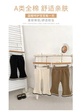 Load image into Gallery viewer, H10013PA-Autumn and winter plus velvet solid color flared lace pants