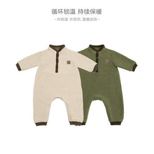 Load image into Gallery viewer, D23380LS-European and American style newborn baby outerwear jumpsuit