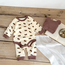 Load image into Gallery viewer, 102401TG-Autumn Bear Homewear + Pants + Hat Three-piece Set