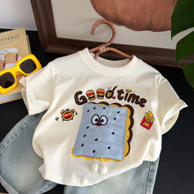 將圖片載入圖庫檢視器 42808SE- 夏裝卡通百搭純棉玩偶短袖上衣