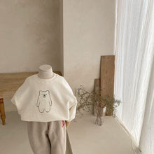 Load image into Gallery viewer, Y8307TG-Autumn Bear Print Top + Casual Pants Two-piece Set