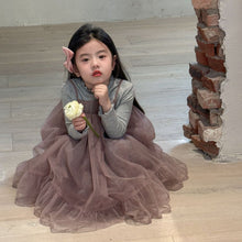 Load image into Gallery viewer, 85007DS-Spring and summer Korean version of girls suspenders puffy dress