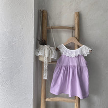 Load image into Gallery viewer, Y6414DS-Summer lace collar woven sleeveless dress