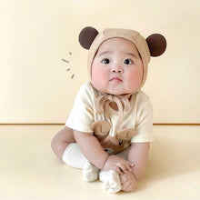 Load image into Gallery viewer, 53105LS-Summer Korean style bear shape baby bodysuit + hat